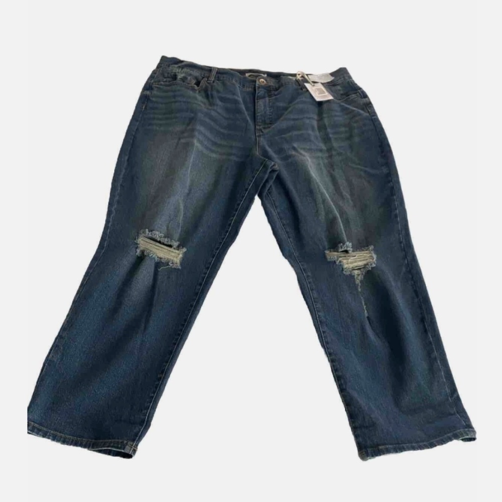 JESSICA SIMPSON MIKA BESTIE JEANS ~ DISTRESSED 20 W NEW WITH TAGS